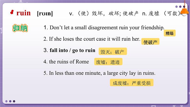 【人教版】英语必修一 Unit 4　Natural Disasters  Words and Expressions 课件06