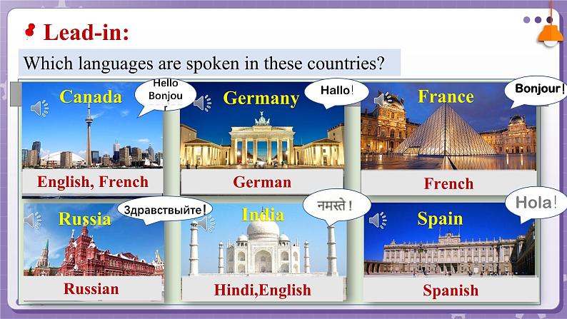 【人教版】英语必修一 Unit 5 Languages Around the World Listening and Speaking 课件05