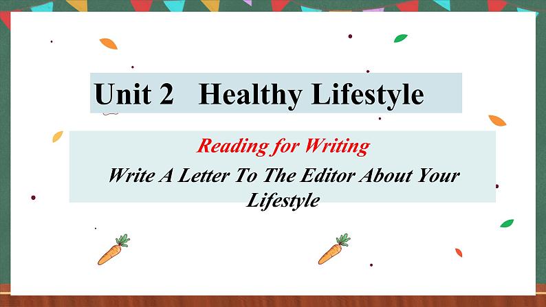 人教版（2019）高中英语选择性必修第三册 Unit 2 《期中作文专题 write a letter about healthy life style》课件02