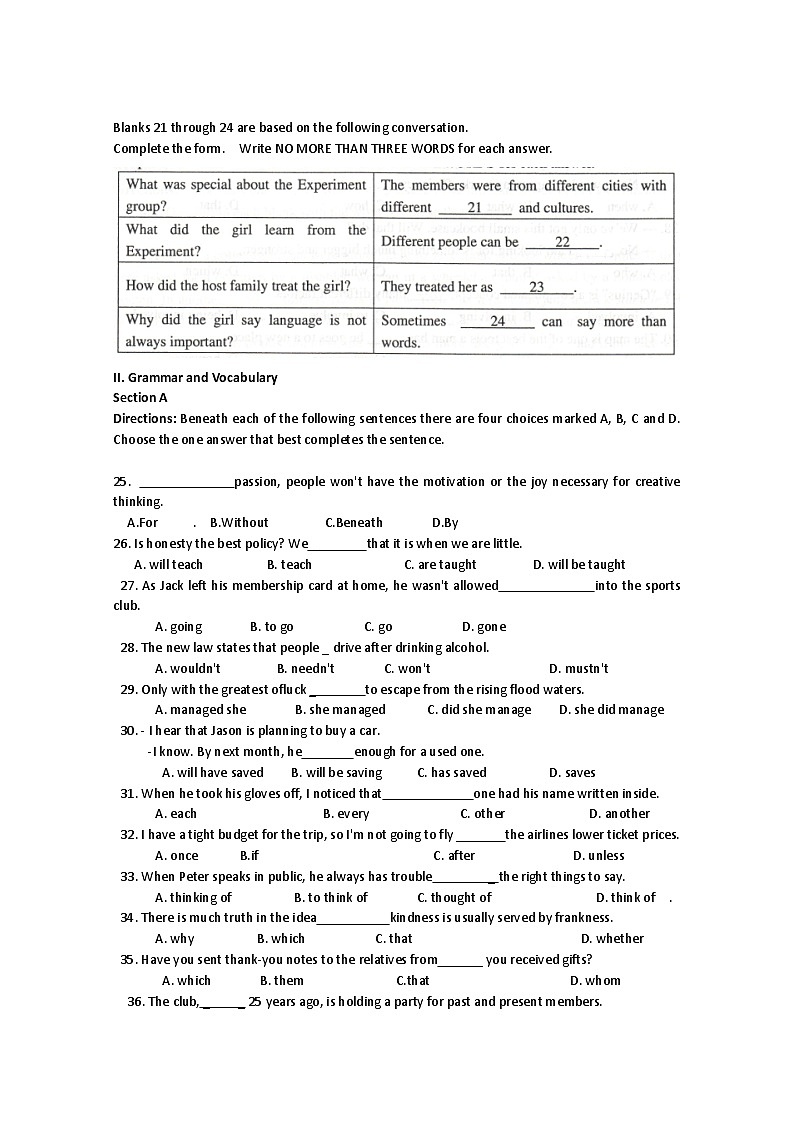 2012年高考英语试卷（上海）（秋考）真题及答案解析（含听力mp3）03