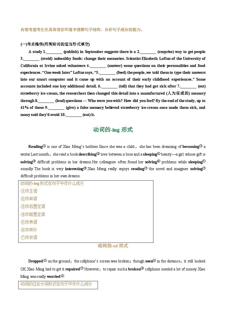 专题38.非谓语动词考点运用（学生版）---2025届高三英语总复习 （人教版2019）第2页