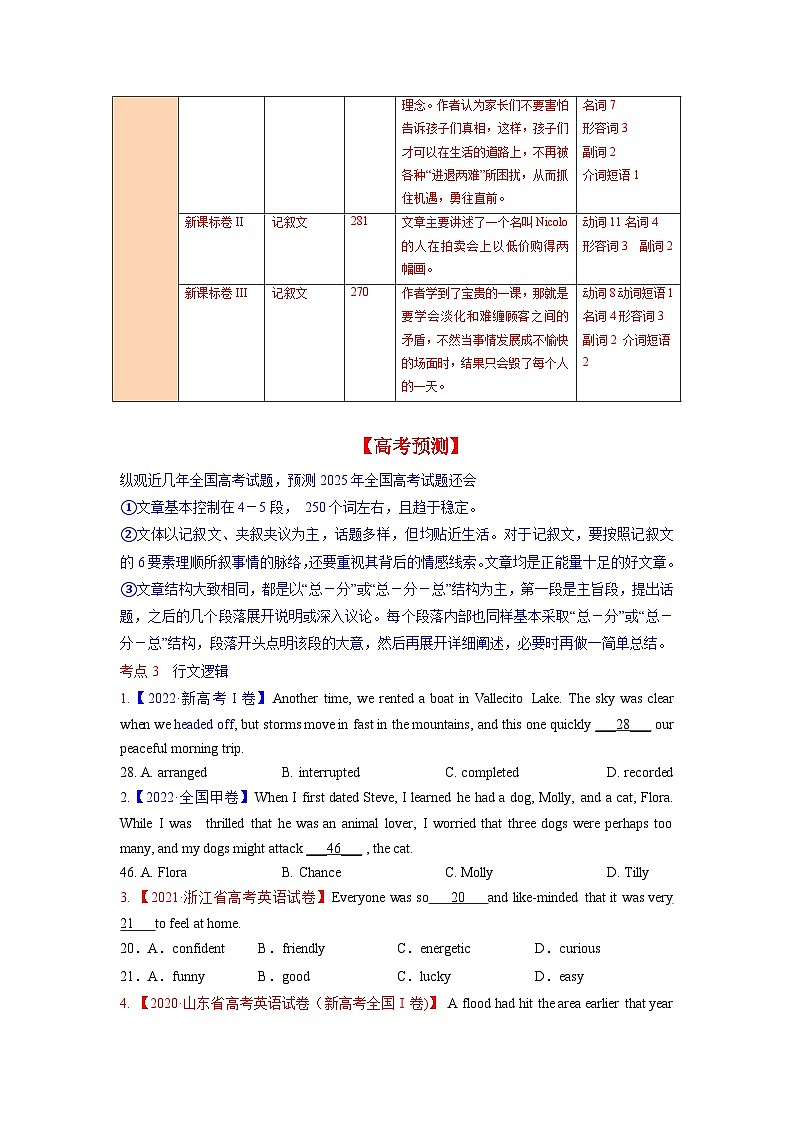 完形填空  解密03 行文逻辑（讲义）-【高频考点解密】2025年高考英语二轮复习讲义+分层训练（新高考专用）（学生版）第3页