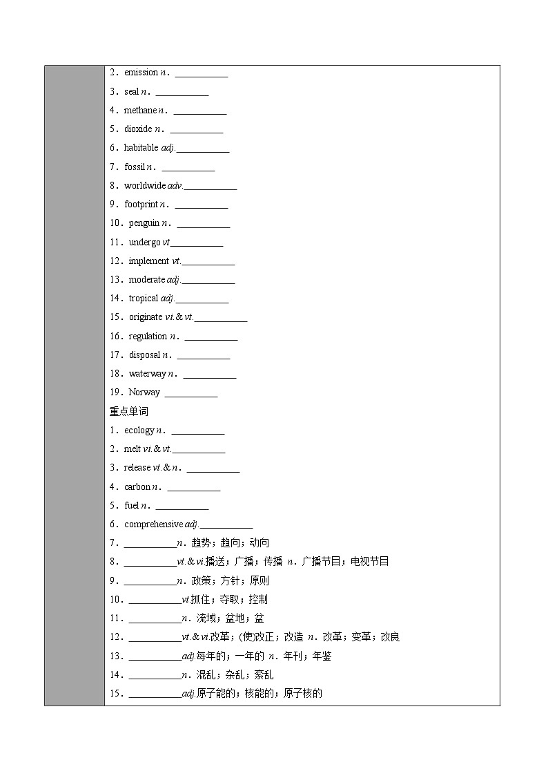 专题29.选择性必修第3册　Unit 3　Environmental Protection（学生版）---2023届高三英语总复习 （人教版2019）第2页