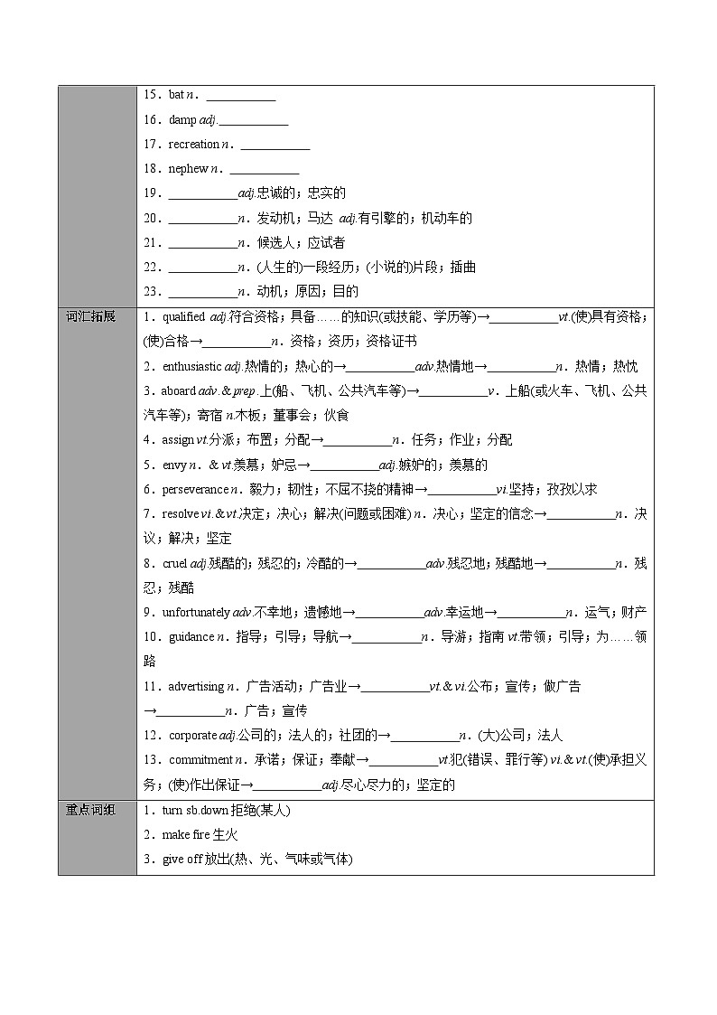专题30.选择性必修第3册　Unit 4　Adversity and Courage（原卷版+解析版）03