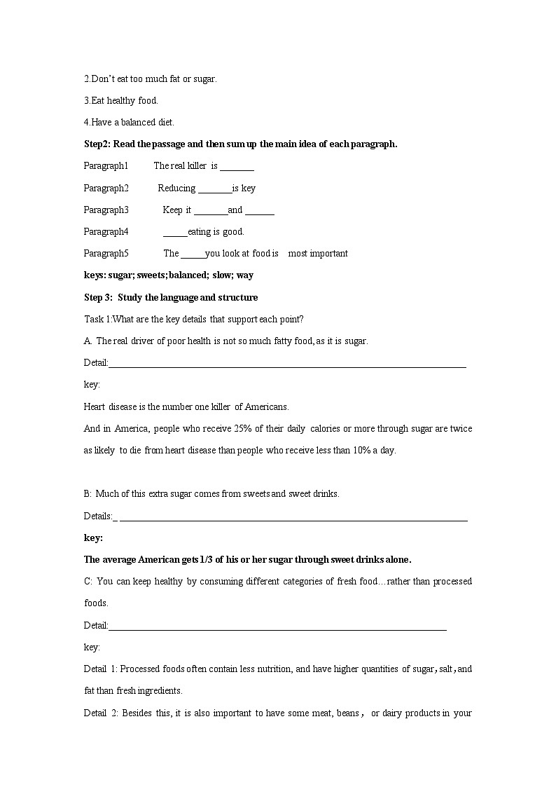 Unit 3 Food and culture  Period 5 Using language (2)  教学设计-高中英语人教版选修二02