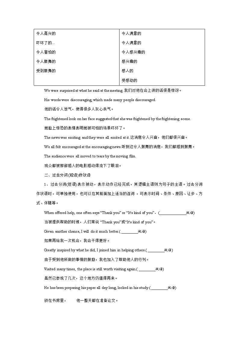Unit 4  Period 3 Discovering useful structures 学案（教师版+学生版）-高中英语人教版选修二03