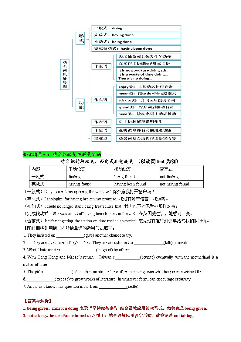 新高考英语一轮复习专题02 动名词九大考点归纳（讲案）（含解析）第2页