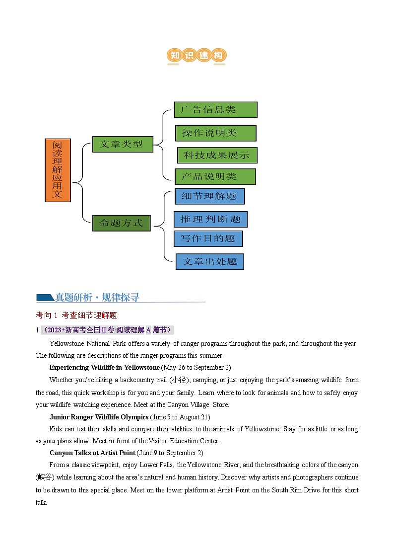 新高考英语二轮复习讲练测专题05  阅读理解之应用文（讲义）（2份打包，原卷版+解析版）03