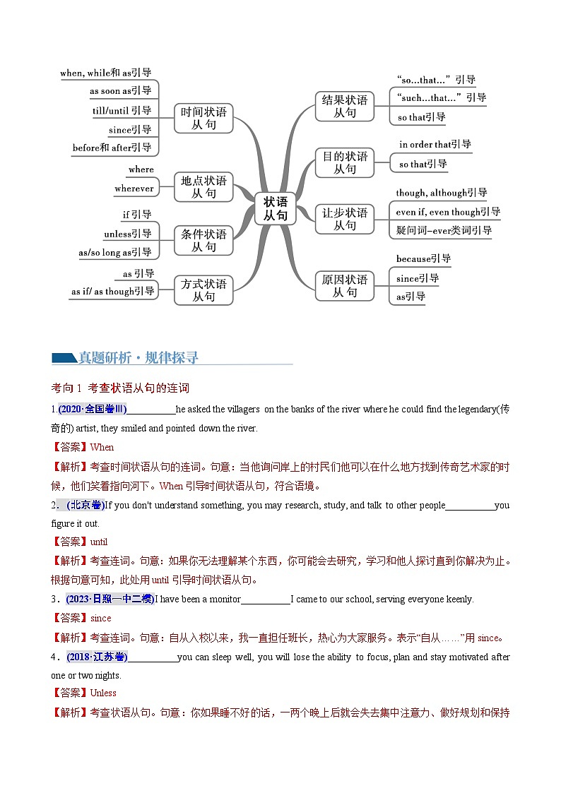 新高考英语二轮复习讲练测专题13  状语从句（讲义）（2份打包，原卷版+解析版）03