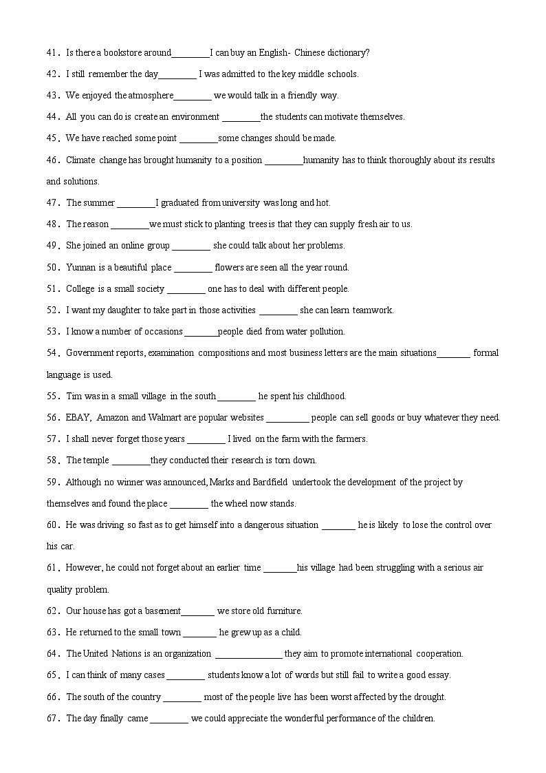 专题05+定语从句之关系副词100题-备战2024高考英语语法填空专项分类训练（高考真题+名校模拟真题）03