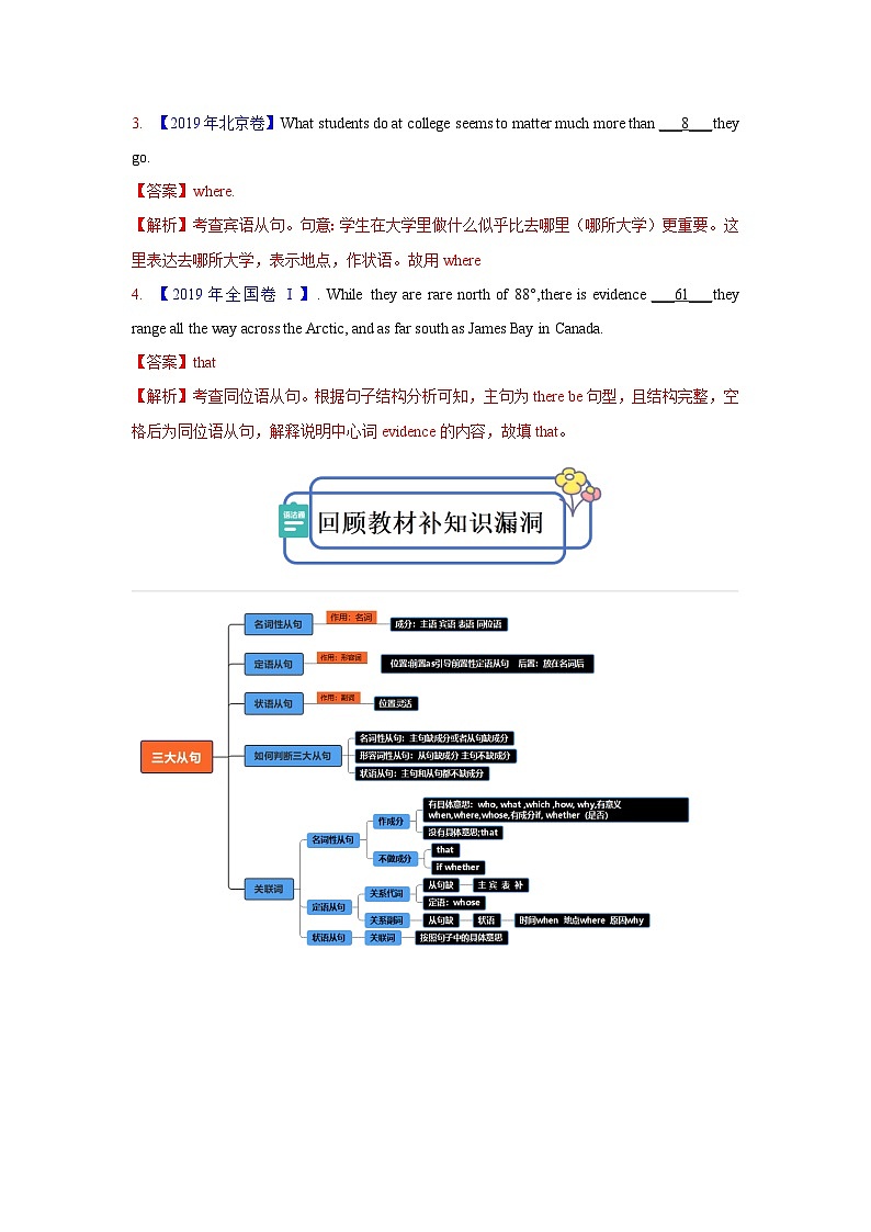 新高考英语三轮冲刺查缺补漏专题05 三大从句 并列连词（解析版)第2页