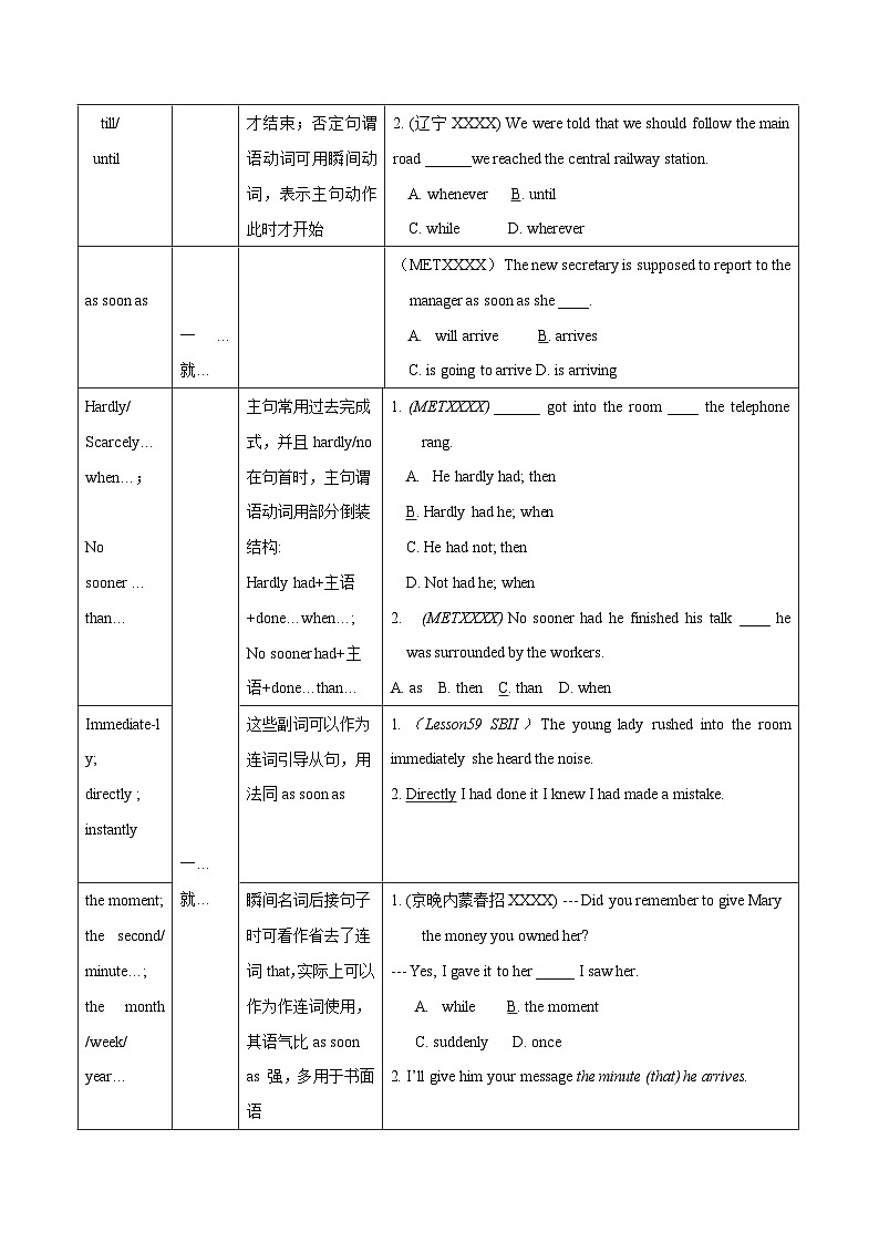 高考英语语法词汇专项突破：08状语从句考点完全解读+巩固练习+答案第3页
