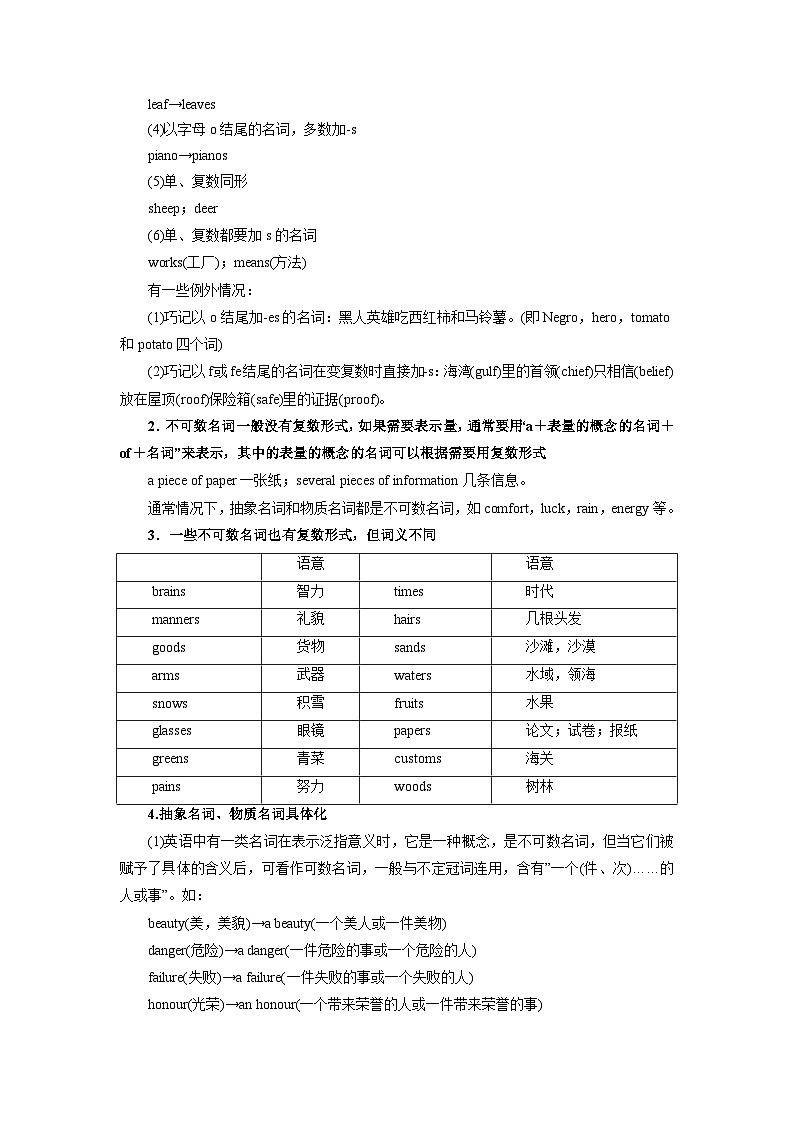 新高考英语一轮复习考点过关练考点03-名词与语法填空（原卷版）第3页