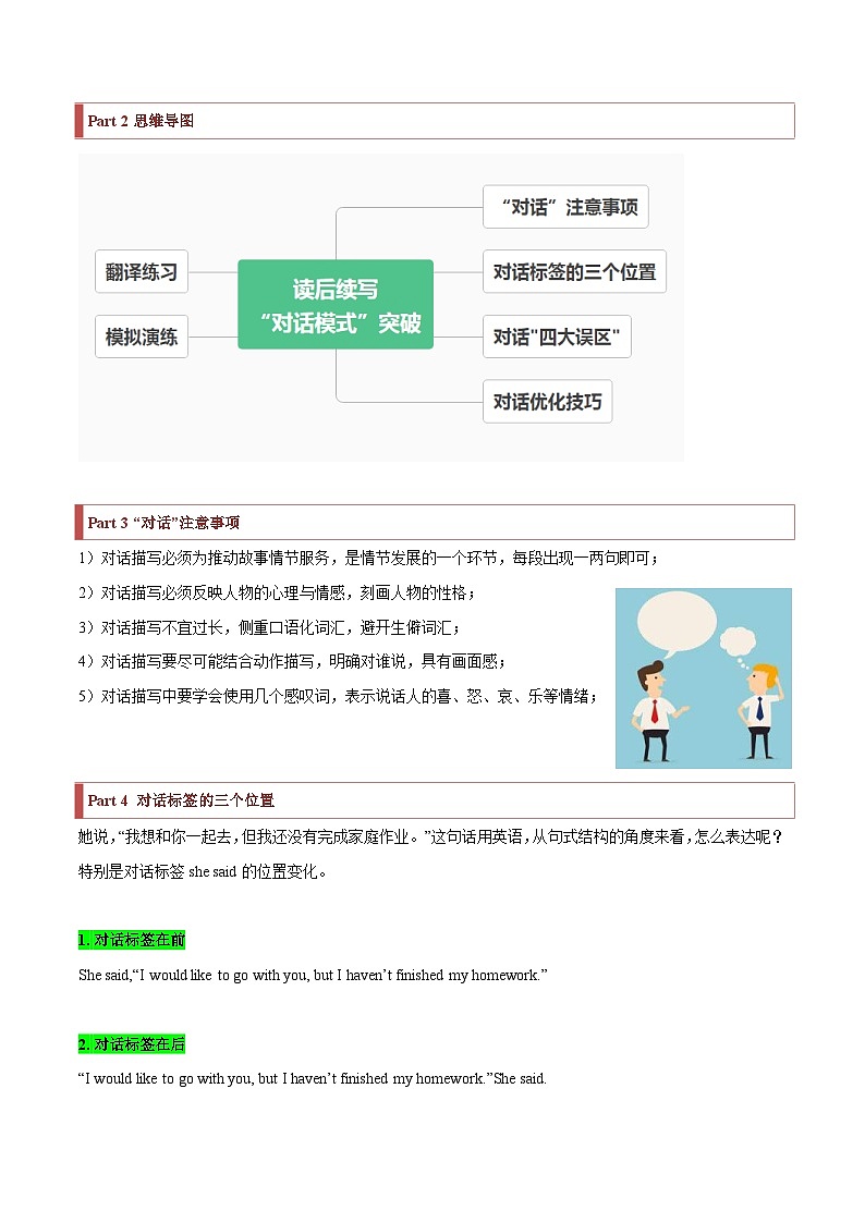 新高考英语二轮复习题型归纳与变式演练专题35 读后续写06 对话模式突破（解析版）第2页