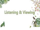 Unit1 Listening and Viewing 課件-高中英語(yǔ)同步精品課件（上外版2020必修第二冊(cè)）