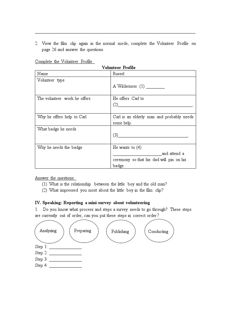 Unit2 Listening and Viewing学案高二英语上学期同步备课（上外版2020选择性必修第一册） 第2页