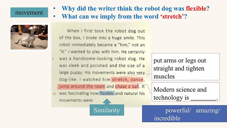 新上教版英语必修第三册 03 Unit 4  Life and Technology Reading A Life with a robot dog 课件05