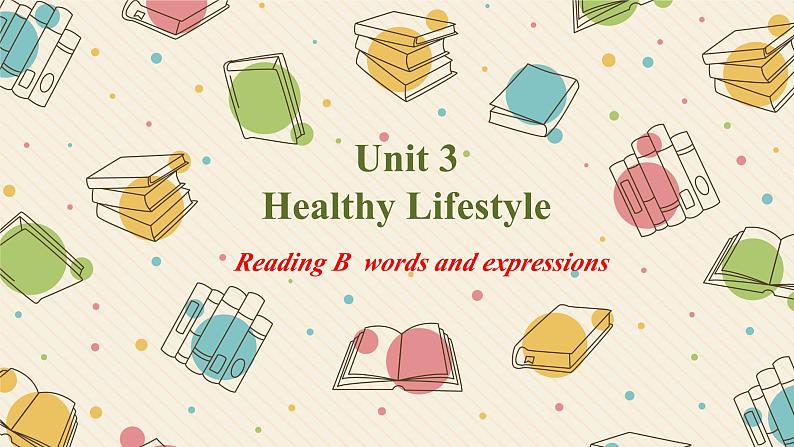 新上教版英语必修第三册 02 Unit 3 Healthy Lifestyle Part B 单词课件+练习01