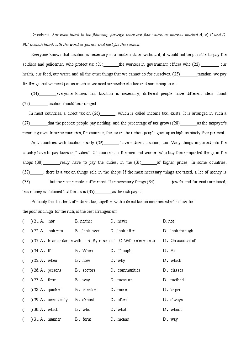 08 Unit 3 Charity 单元测试-高二英语同步备课（上外版2020选择性必修第二册)03