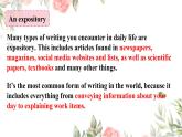 06 Unit 4 Disaster Survival Writing an expository essay课件 -高二英语同步备课（上外版2020选择性必修第二册)
