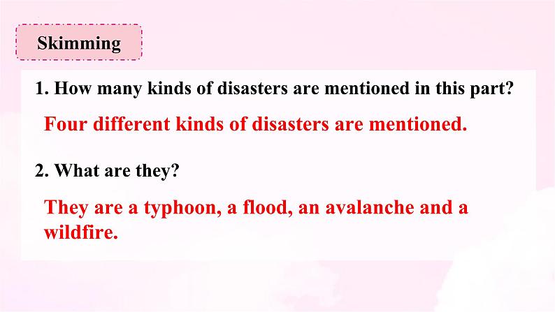 07 Unit 4 Disaster Survival  Reading B How to Survive Natural Disasters课件（含视频）-高二英语同步备课（上外版2020选择性必修第二册)05