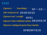 人教版（2019）高一英语 必修第二册 Unit 1 Cultural Heritage Period 1 单元重点单词、句型及短语讲解（课件）