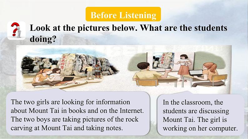 人教版（2019）高一英语 必修第二册 Unit 1  Period 2 Listening and Speaking&Listening and Talking （课件）08