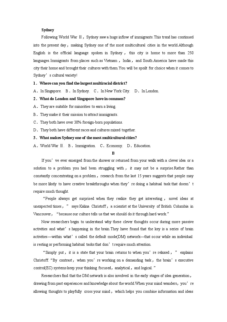 必修第三册　Unit 3　Diverse Cultures-2025年高考英语大一轮复习（课件+讲义+练习）02