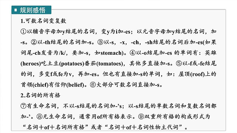 语法专题  专题二　第一讲　名词-2025年高考英语大一轮复习（课件+讲义+练习）07