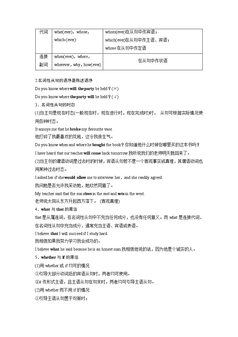 语法专题  专题四　第2讲　名词性从句（教师版）第2页