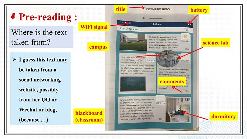 2024-2025学年英语高一人教版（2019）  必修第一册  Welcome unit Reading and Thinking同步课堂课件08