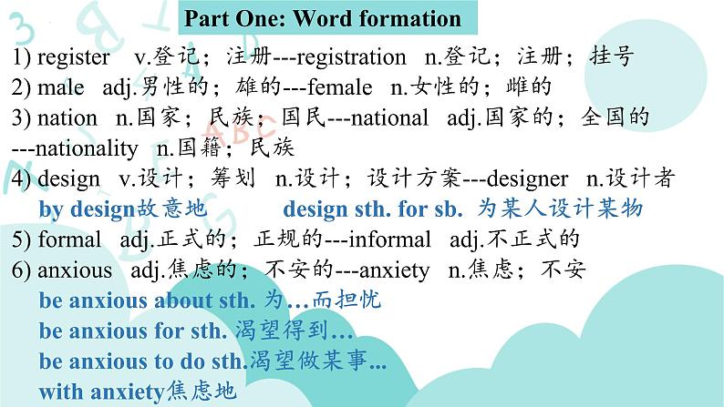 2024-2025学年英语高一人教版（2019）  必修第一册 Welcome Unit Words and expressions 课件03