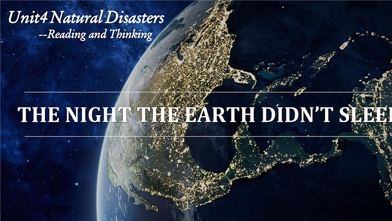 2024-2025学年英语高一人教版（2019）  必修第一册 Unit 4 Natural Disasters Reading and Thinking 课件01