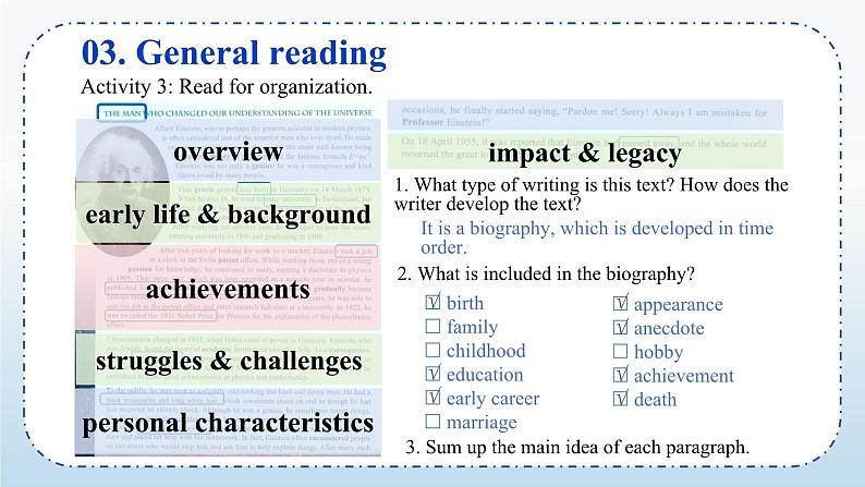 Unit 1 People of Achievement Using Language (课件)-高二英语同步高效课堂（人教版2019选择性必修第一册）第6页