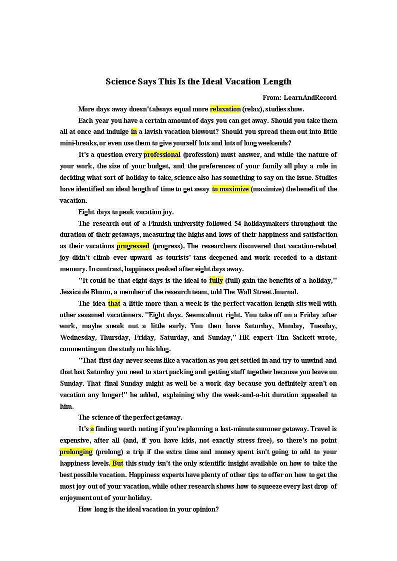 外刊改编语法填空题Day 35-Day 36-2025届高三英语一轮复习第2页