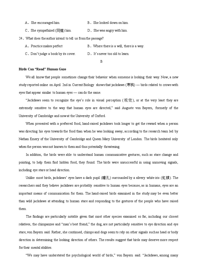 河南省驻马店市新蔡县第一高级中学2024-2025学年高二上学期9月月考英语试题第2页