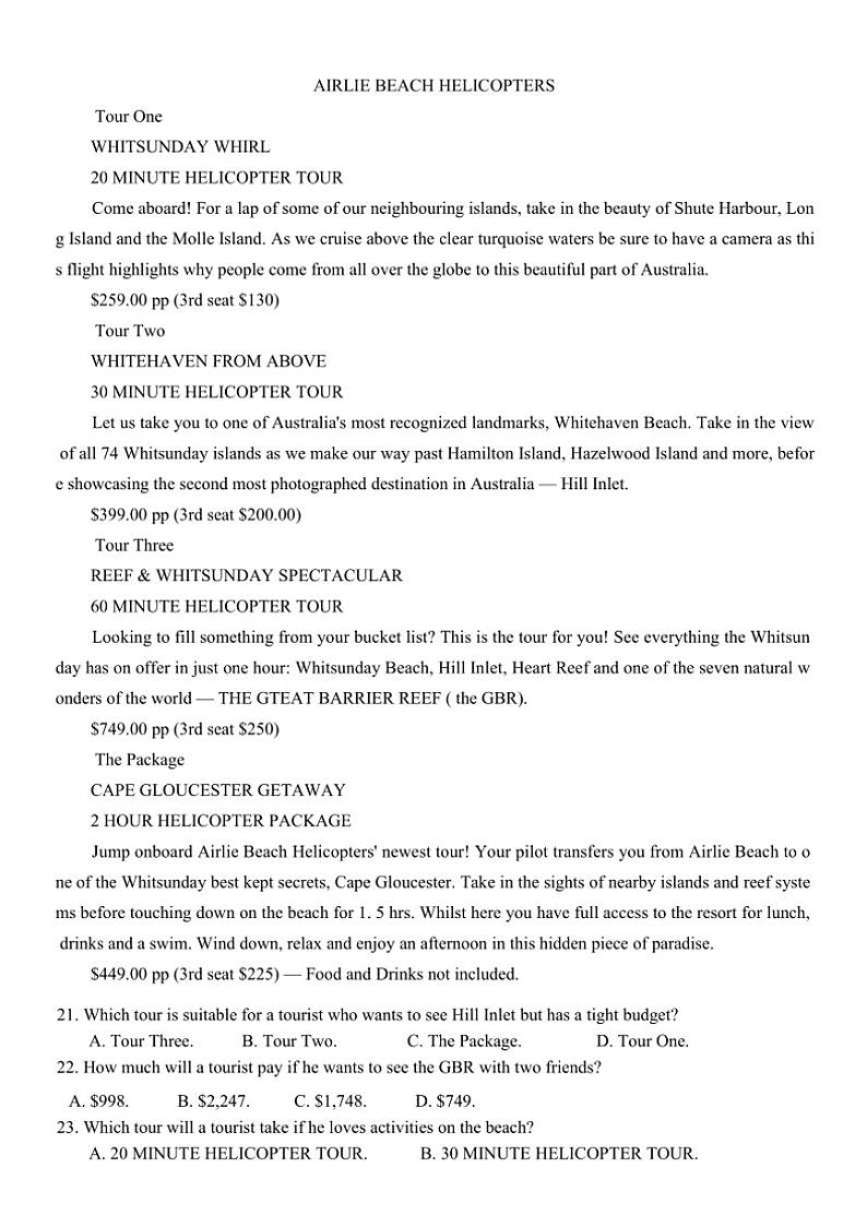 [英语]重庆市第八中学2024～2025学年高三上学期适应性月考卷(一)(有答案)第3页