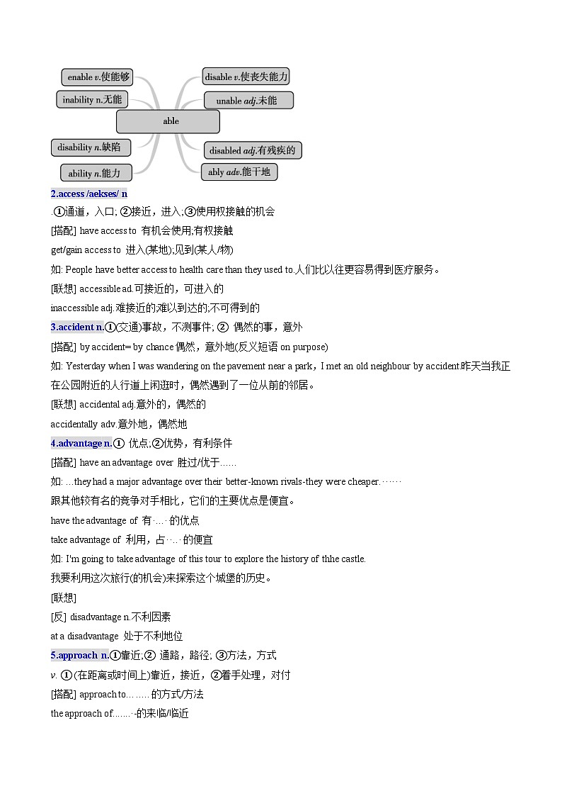 第02讲 高考高频名词(学生版)备战2025年高考英语一轮复习考点讲义（北京专用）第2页