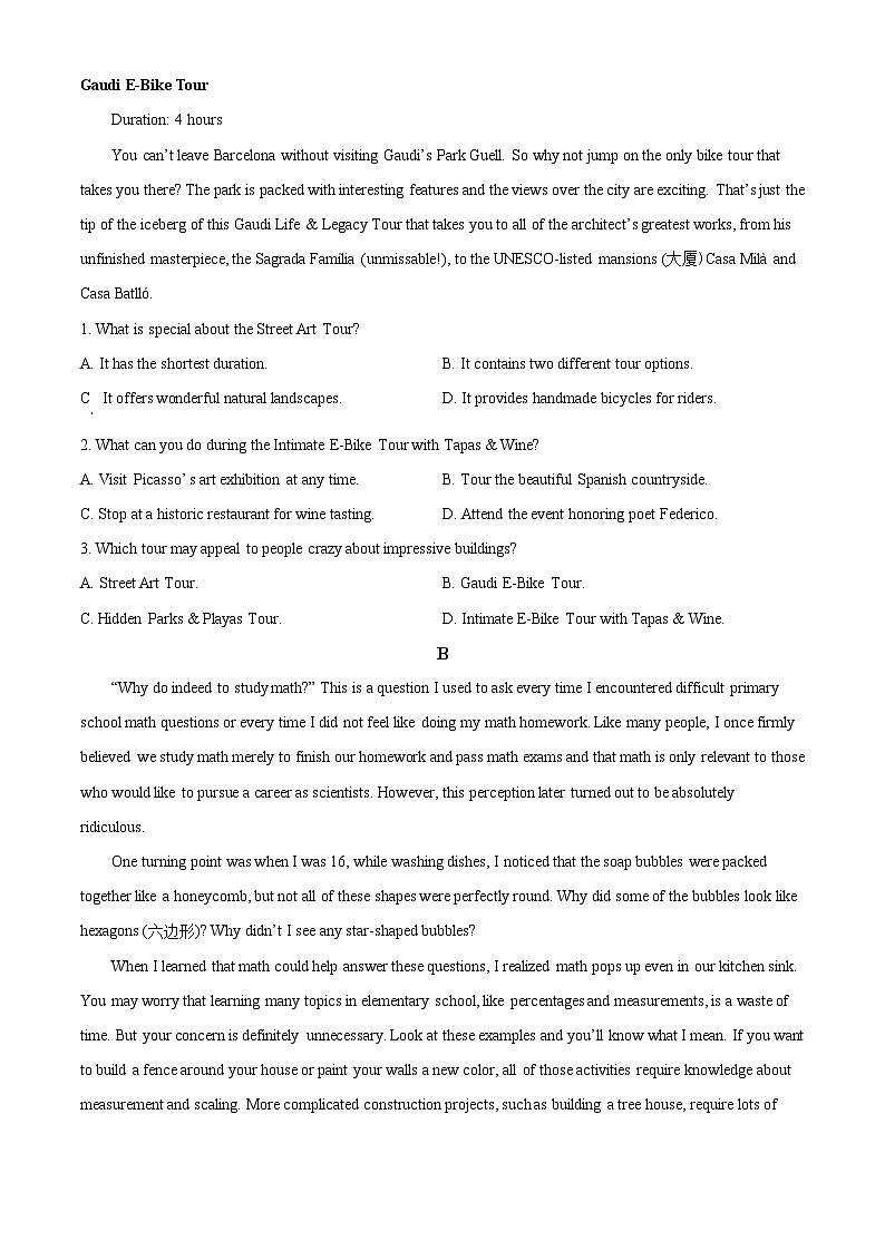 广东省深圳市高级中学2024-2025学年高三上学期10月第一次诊断测试英语试题（Word版附答案）02