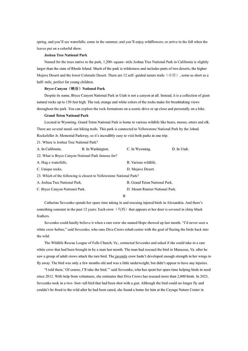 [英语]安徽省县中联盟2024～2025学年高二上学期10月月考试题(含解析)第3页