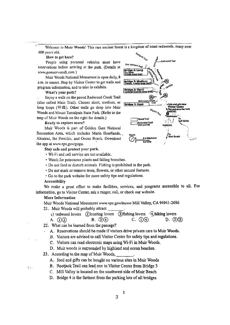 [英语]2024北京人大附中高三上学期10月月考试卷03