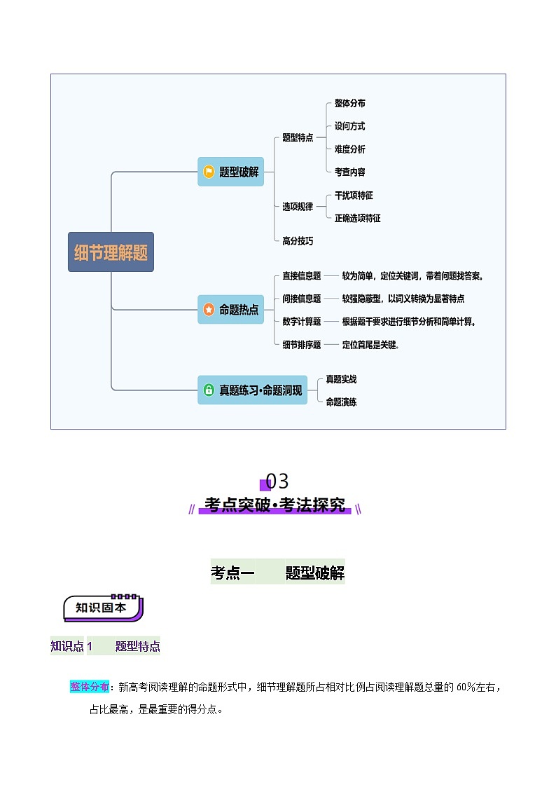 2024-2025学年高考英语第一轮复习(新高考全国通用)第3部分阅读第01讲细节理解题(讲义)(原卷版+解析)第3页
