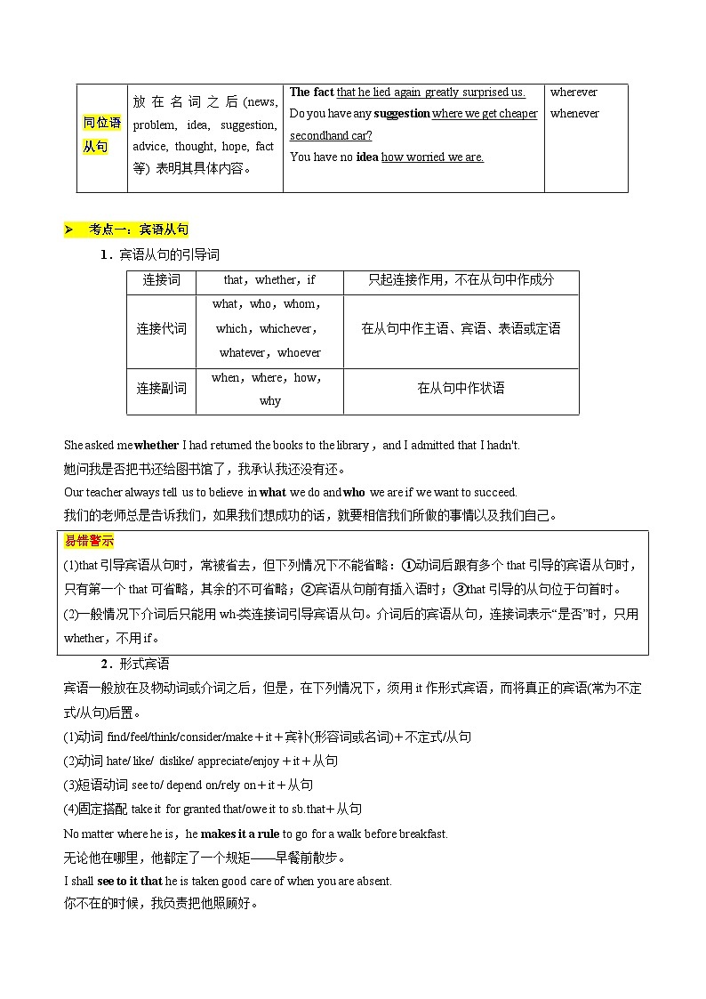 08 名词从句（核心考点精讲精练）2025年高考英语一轮复习（上海专用）（教师版带解析）第3页