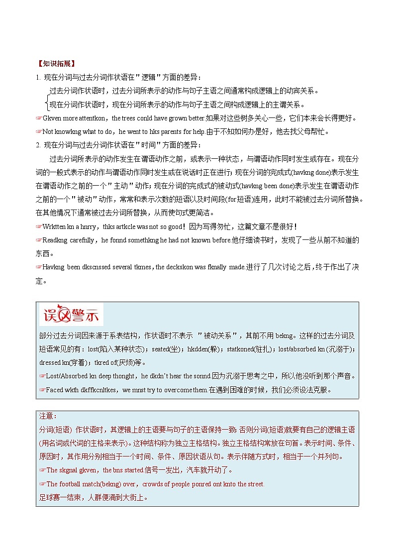 2025年高考英语考点专项突破(新高考通用)第3部分语法讲练考点13过去分词(核心考点精讲精练)(学生版+解析)第3页