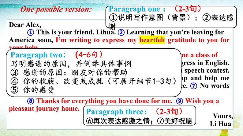 感谢信写作课件-2025届高三英语上学期一轮复习专项第6页