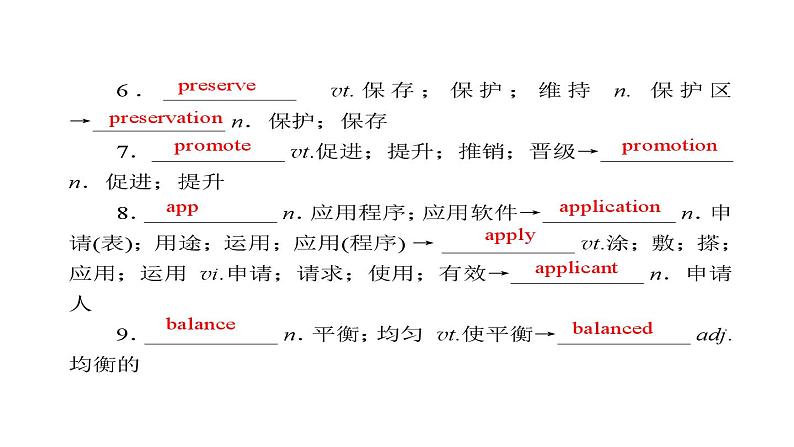人教版必修第二册Unit1_词汇课件第4页