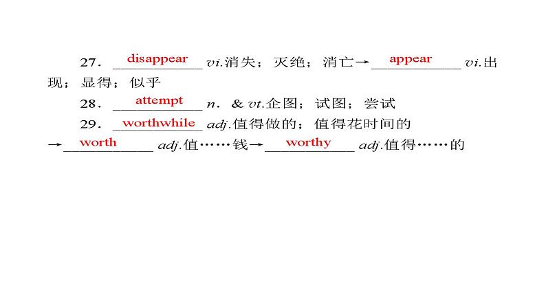 人教版必修第二册Unit1_词汇课件第8页