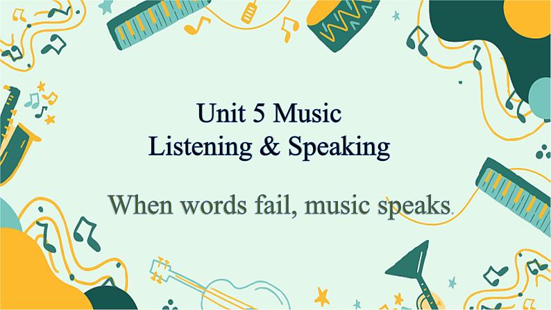 人教版必修第二册Unit5 Listening and Speaking名师课件第1页