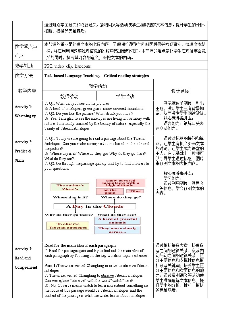 人教版必修第二册Unit2 Reading and Thinking名师教学设计3第2页