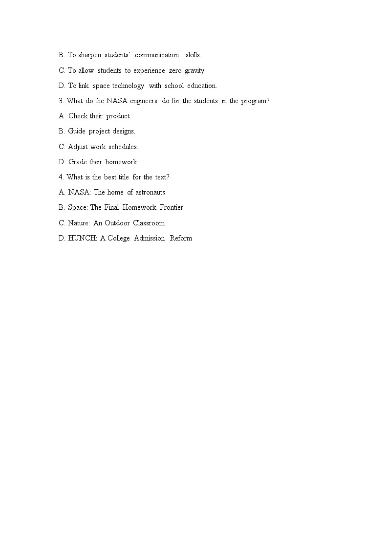 人教版必修第三册Unit4 阅读技能突破-真题展示第2页